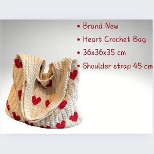 Heart Shoulder Crochet Bag